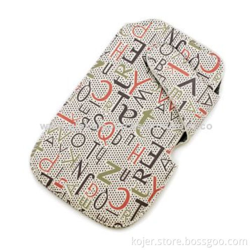 Leather Case for iPhone 4, Velcro Strap Closure, Printed with English Letters